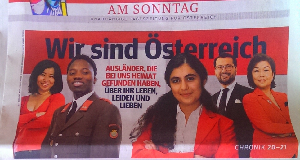 Auf dem Titelblatt der österreichischen Tageszeitung „KURIER“